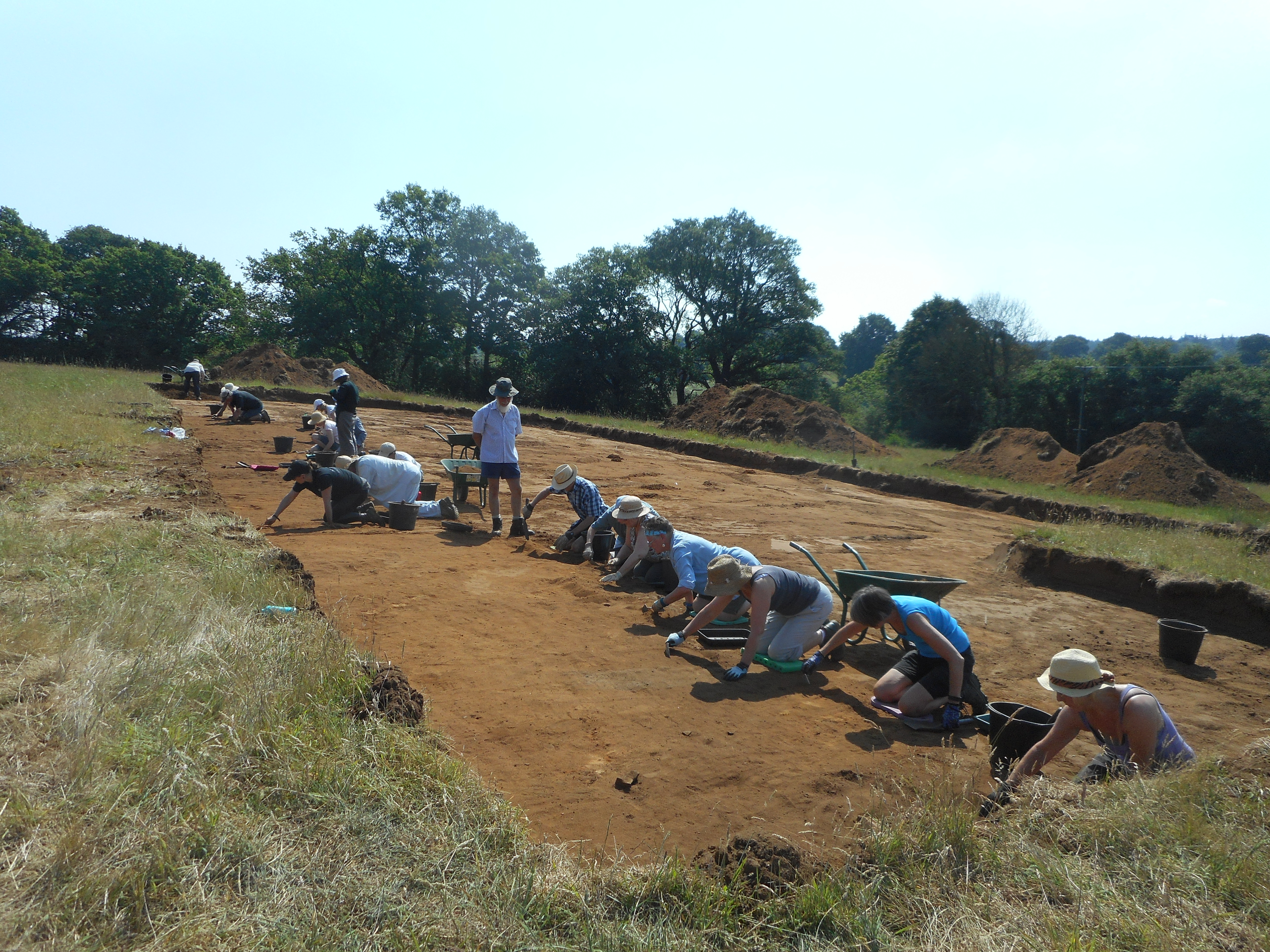 Volunteers excavating in Trench 21 CFA17 excavation