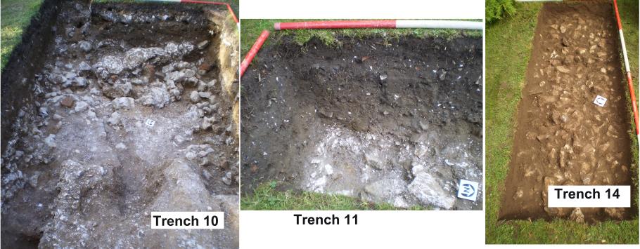 Excavated trenches 10 ,11 and 14