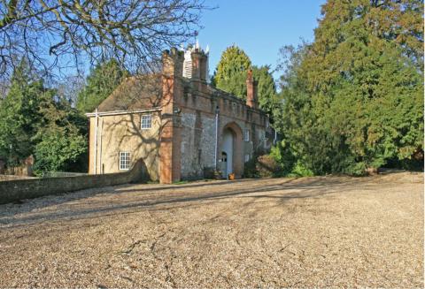 New car park inside Great Gate, Farnham Castle