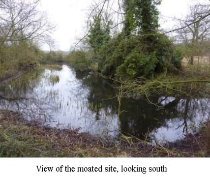 View of the moat looking south