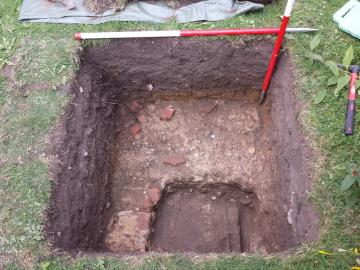 earlier foundations uncovered in the museum gardens this image is missing