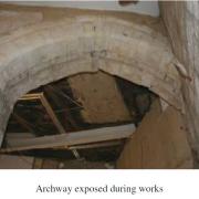 Detail of arch in Gardiner's Wing, Farnham Castle