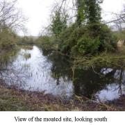 View of the moat looking south